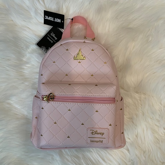 loungefly pink castle backpack